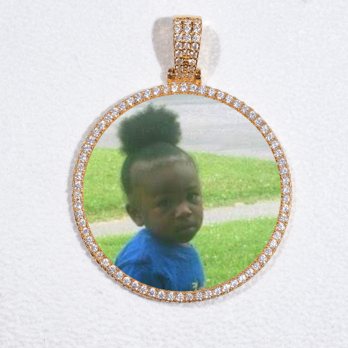 MEDIUM 3D CIRCLE CUSTOM PICTURE PENDANT