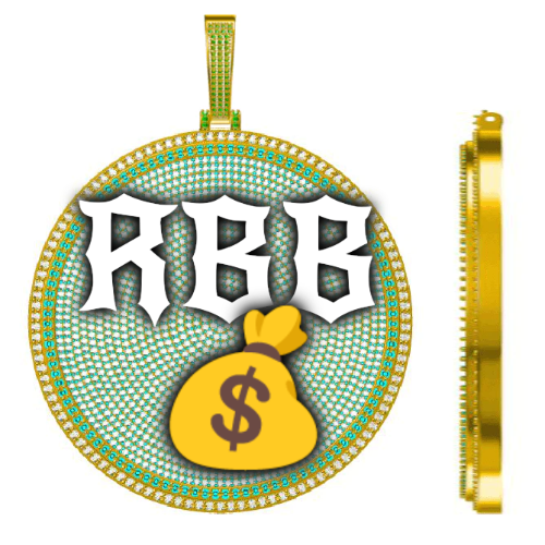CUSTOM LETTER NECKLACE 3D BIG DISC