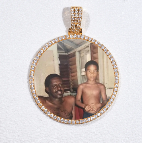 MEDIUM 3D CIRCLE CUSTOM PICTURE PENDANT