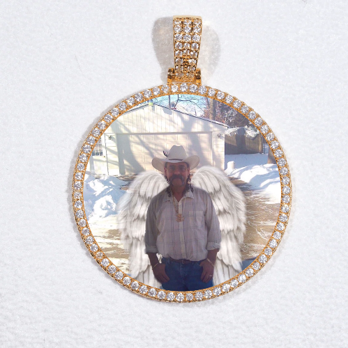 MEDIUM 3D CIRCLE CUSTOM PICTURE PENDANT
