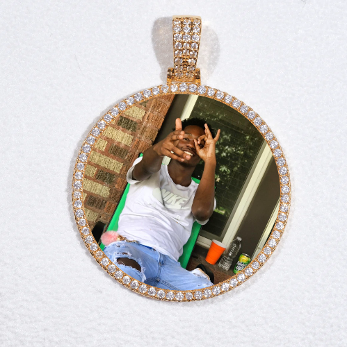 MEDIUM 3D CIRCLE CUSTOM PICTURE PENDANT