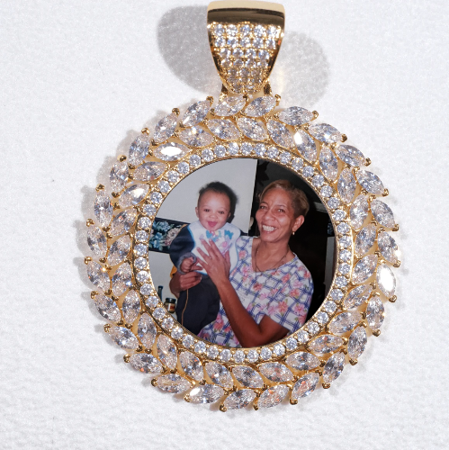 Large 3D Wheat Ear Custom Picture Pendant