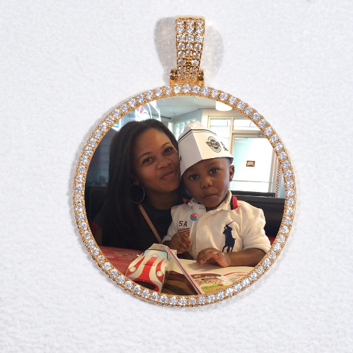 MEDIUM 3D CIRCLE CUSTOM PICTURE PENDANT