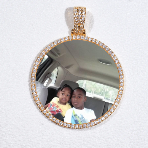 MEDIUM 3D CIRCLE CUSTOM PICTURE PENDANT