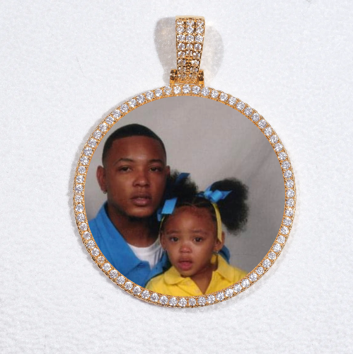 MEDIUM 3D CIRCLE CUSTOM PICTURE PENDANT