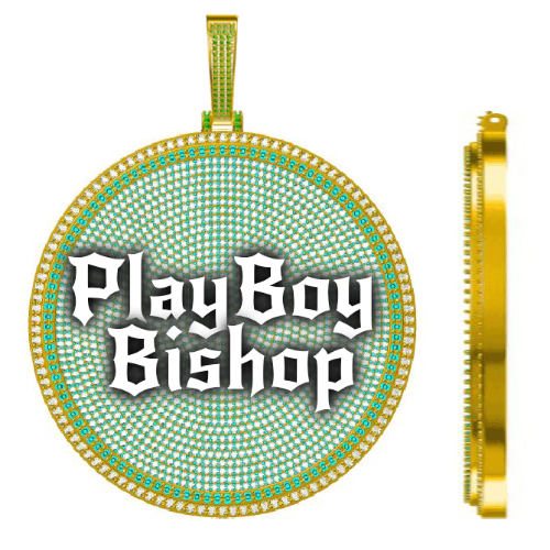 CUSTOM LETTER NECKLACE 3D BIG DISC