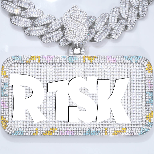 CUSTOM LETTER NECKLACE 3D COLORFUL SQUARE