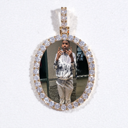 3D Oval Custom Picture Pendant