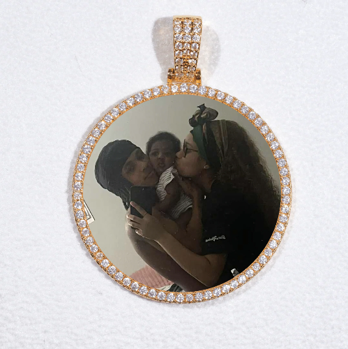 MEDIUM 3D CIRCLE CUSTOM PICTURE PENDANT