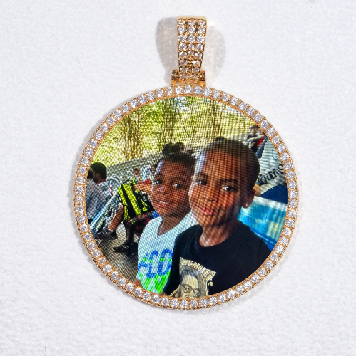 MEDIUM 3D CIRCLE CUSTOM PICTURE PENDANT