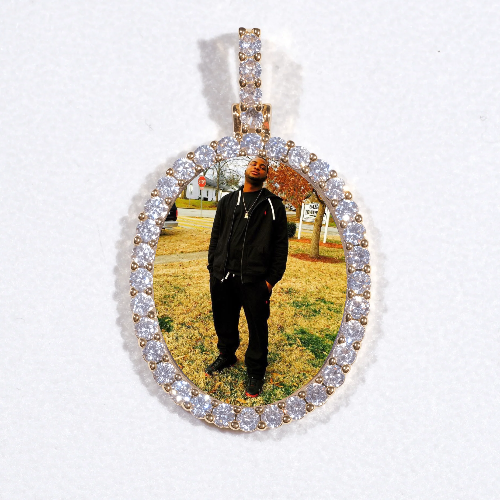 3D Oval Custom Picture Pendant