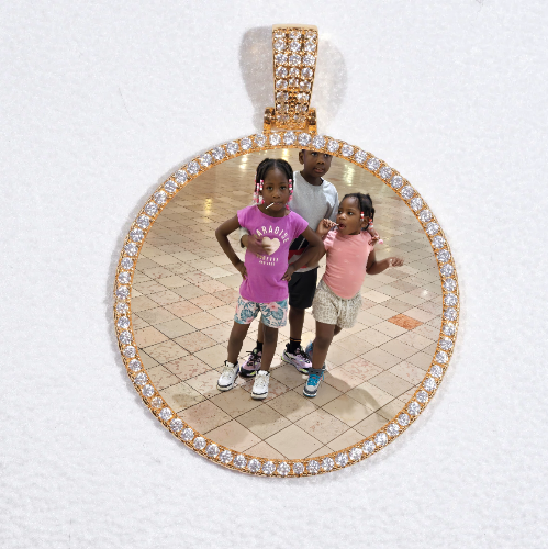 MEDIUM 3D CIRCLE CUSTOM PICTURE PENDANT