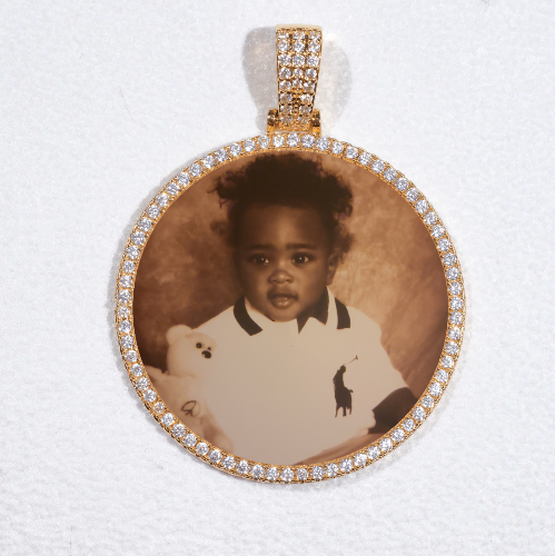 MEDIUM 3D CIRCLE CUSTOM PICTURE PENDANT