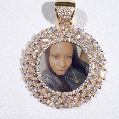 Large 3D Wheat Ear Custom Picture Pendant