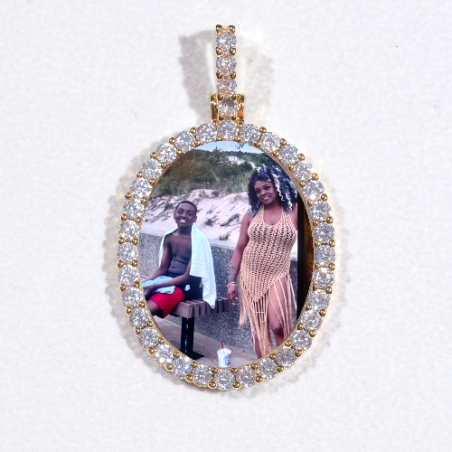 3D Oval Custom Picture Pendant