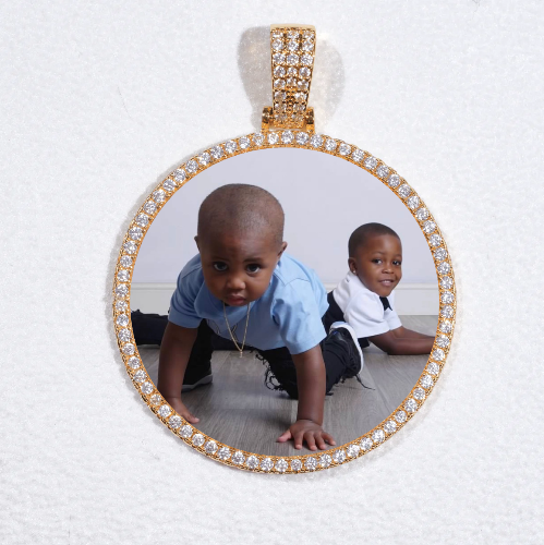 MEDIUM 3D CIRCLE CUSTOM PICTURE PENDANT