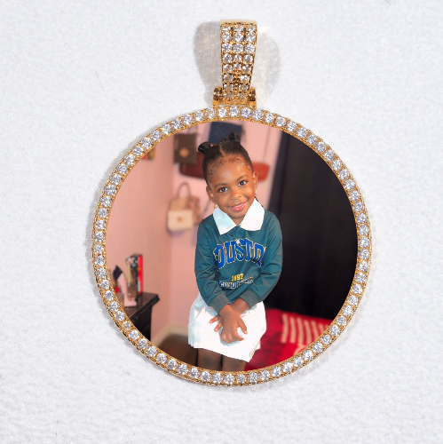 MEDIUM 3D CIRCLE CUSTOM PICTURE PENDANT