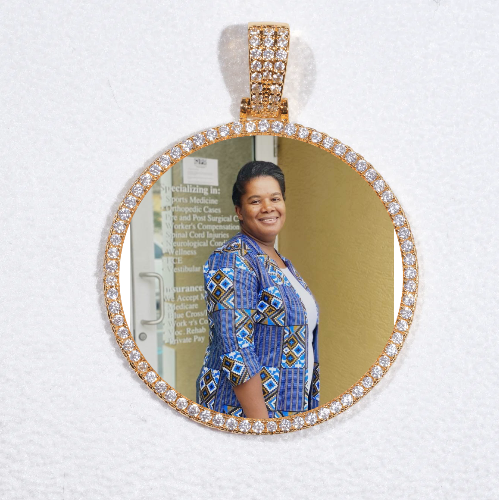 MEDIUM 3D CIRCLE CUSTOM PICTURE PENDANT