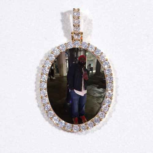 3D Oval Custom Picture Pendant