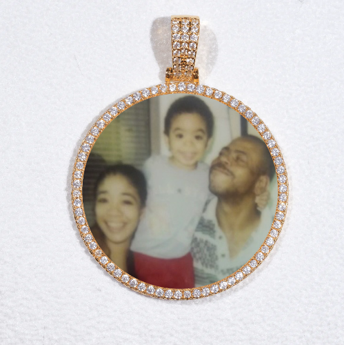 MEDIUM 3D CIRCLE CUSTOM PICTURE PENDANT