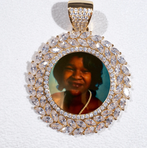 Large 3D Wheat Ear Custom Picture Pendant