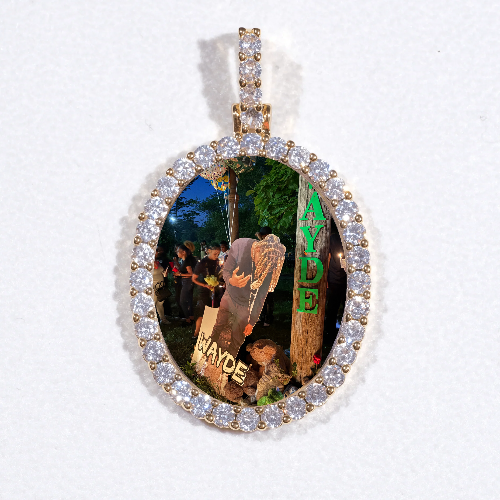 3D Oval Custom Picture Pendant