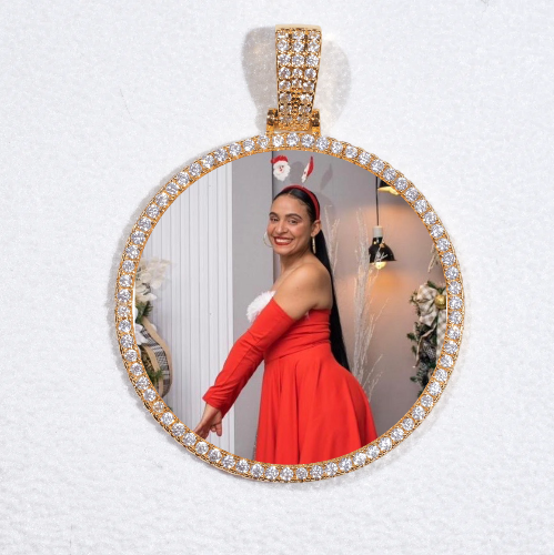 MEDIUM 3D CIRCLE CUSTOM PICTURE PENDANT