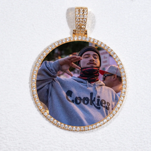 MEDIUM 3D CIRCLE CUSTOM PICTURE PENDANT