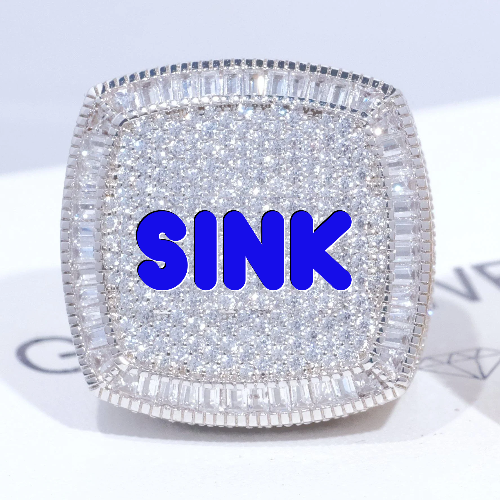 CUSTOM LETTER 3D ICED RING