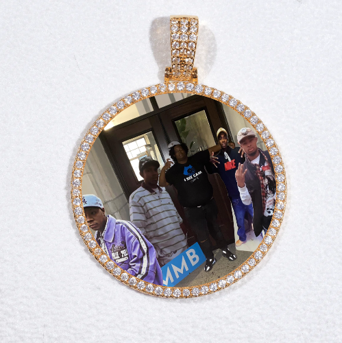 MEDIUM 3D CIRCLE CUSTOM PICTURE PENDANT