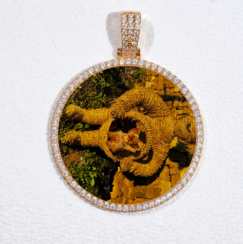 MEDIUM 3D CIRCLE CUSTOM PICTURE PENDANT