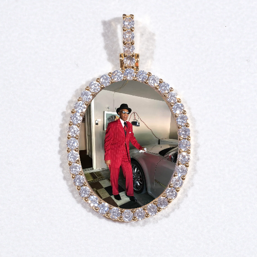 3D Oval Custom Picture Pendant