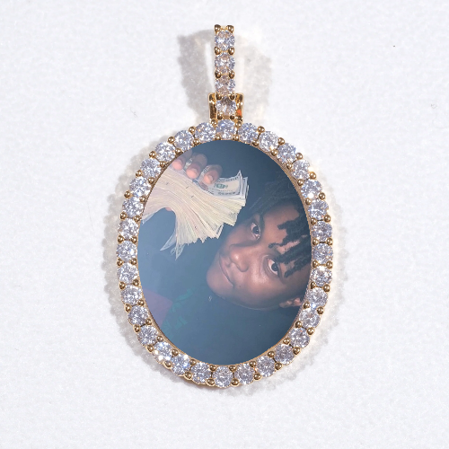 3D Oval Custom Picture Pendant