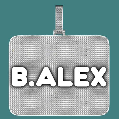 CUSTOM LETTER NECKLACE 3D BIG SQUARE