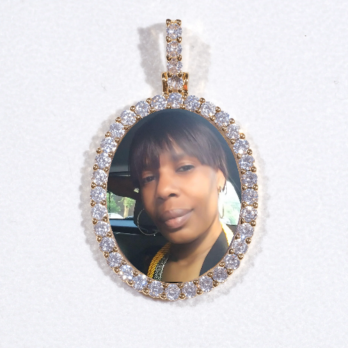 3D Oval Custom Picture Pendant