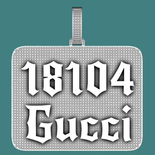 CUSTOM LETTER NECKLACE 3D BIG SQUARE