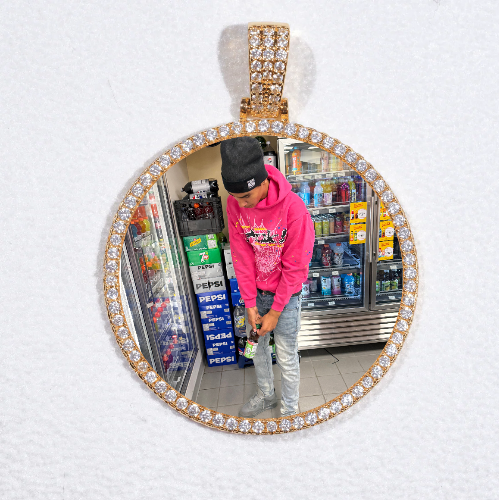 MEDIUM 3D CIRCLE CUSTOM PICTURE PENDANT
