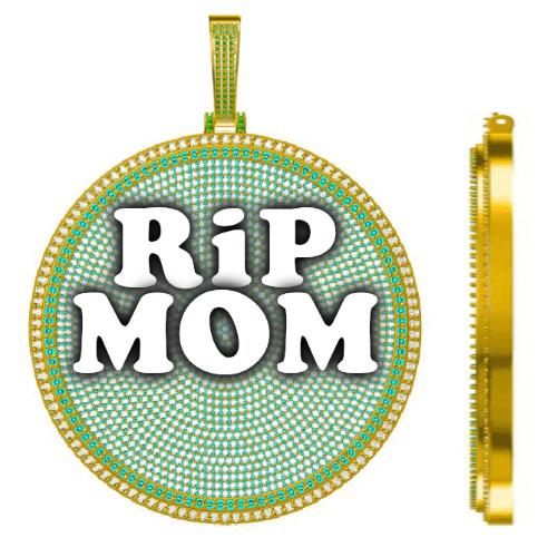 CUSTOM LETTER NECKLACE 3D BIG DISC