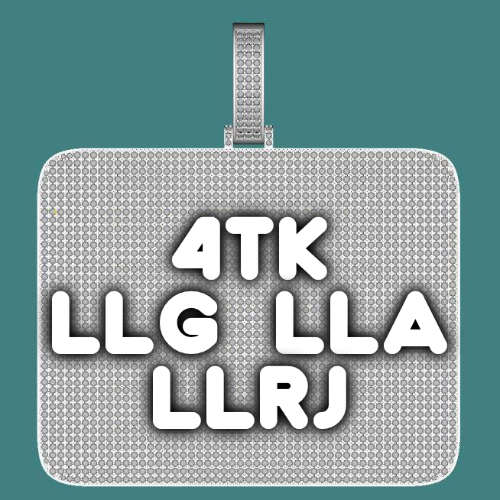 CUSTOM LETTER NECKLACE 3D BIG SQUARE
