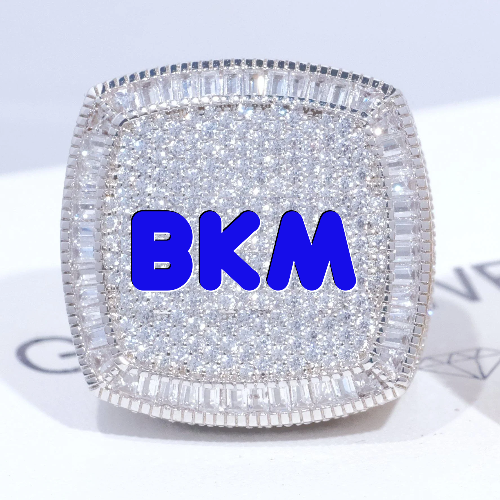 CUSTOM LETTER 3D ICED RING