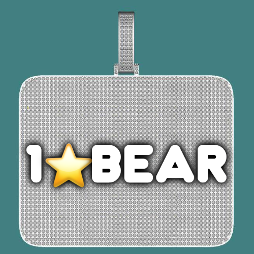 CUSTOM LETTER NECKLACE 3D BIG SQUARE