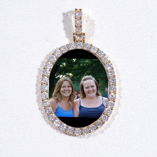 3D Oval Custom Picture Pendant