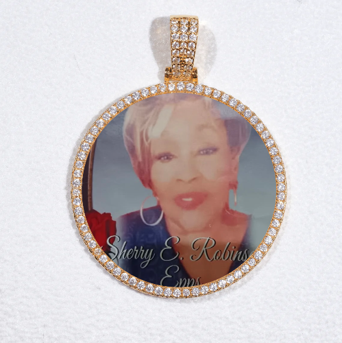 MEDIUM 3D CIRCLE CUSTOM PICTURE PENDANT
