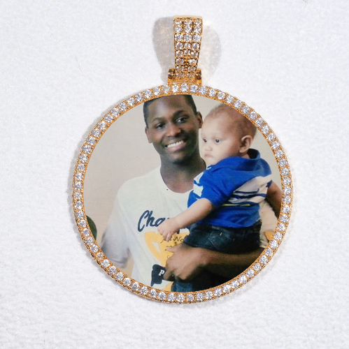 MEDIUM 3D CIRCLE CUSTOM PICTURE PENDANT