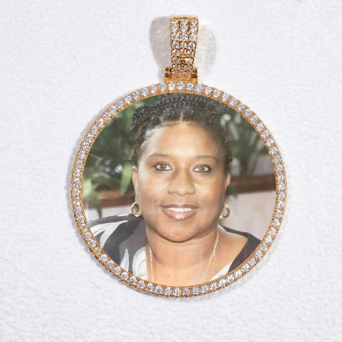 MEDIUM 3D CIRCLE CUSTOM PICTURE PENDANT