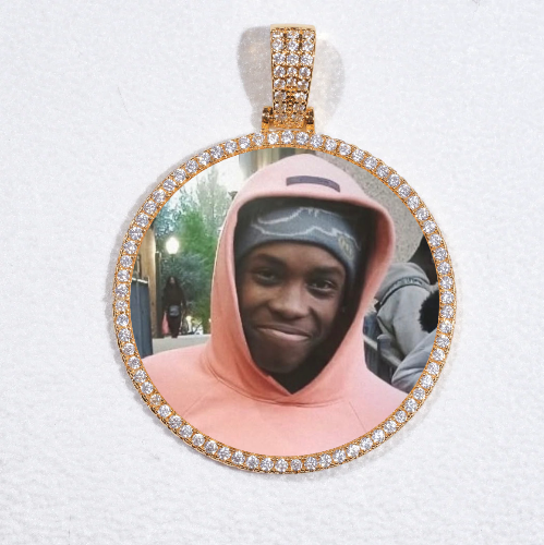 MEDIUM 3D CIRCLE CUSTOM PICTURE PENDANT