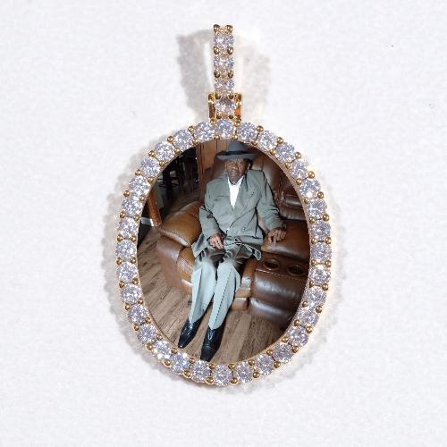 3D Oval Custom Picture Pendant