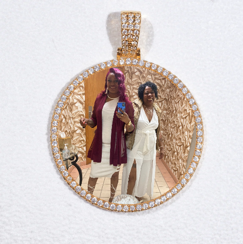 MEDIUM 3D CIRCLE CUSTOM PICTURE PENDANT