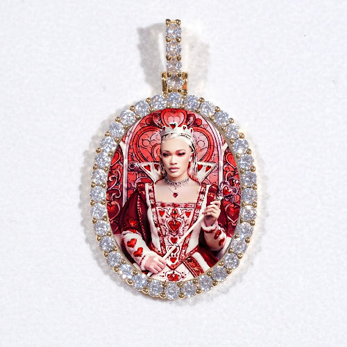 3D Oval Custom Picture Pendant