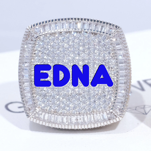 CUSTOM LETTER 3D ICED RING